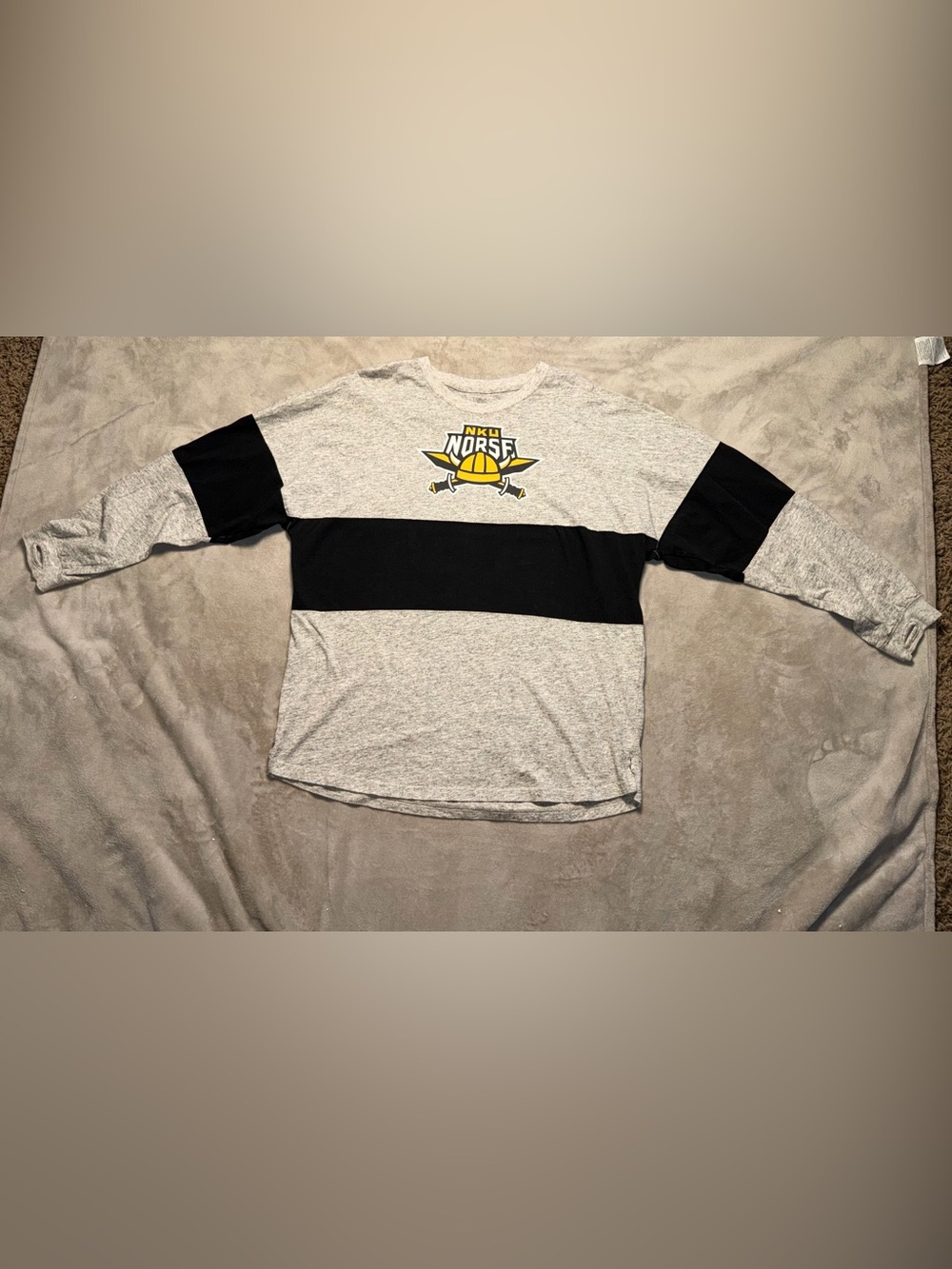 2010s Women's Pressbox NKU Norse Colorblock Long Sleeve Shirt Large